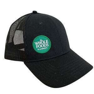 Whole Foods Market Black Mesh Trucker Hat - Employee Uniform